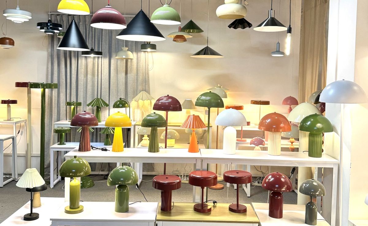 Natural rattan and bamboo woven pendant lights and table lamps collection with organic fiber textures